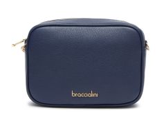 Ladies shoulder bag Braccialini Jinny Leather Blue