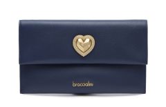 Ladies shoulder bag Braccialini Jinny Leather Blue