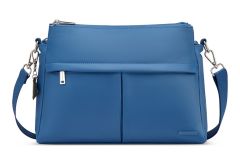 Ladies shoulder bag 3 compartments Roncato Pacific 2743 Blue