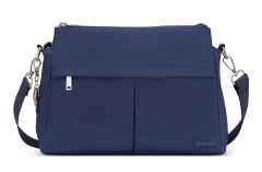 Ladies shoulder bag 3 compartments Roncato Pacific 2743 Dark Blue