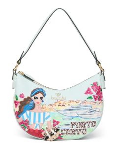 Ladies shoulder bag Braccialini Cartoline Porto Cervo