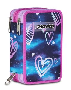 Astuccio scuola Seven 3 zip Gloomy Heart