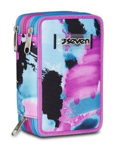 Astuccio scuola Seven 3 zip Quick Graffiti Girl