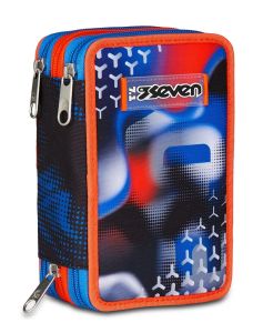 Astuccio scuola Seven 3 zip Optical Shade Boy