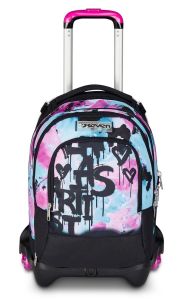 Trolley scuola Seven Jack 3 ruote Detach Quick Graffiti Girl