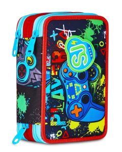 Astuccio scuola 3 zip SJ Game Led Boy
