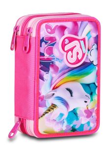 Pen Case 3 zip SJ Flyunicorn Girl