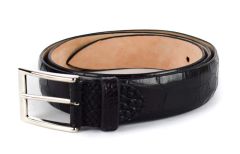 Belt in real Crocodile Emporio Cattani Black