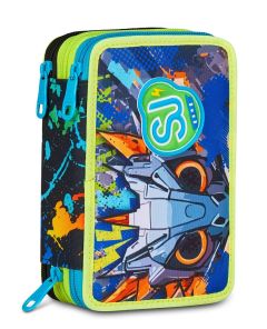 Astuccio scuola 3 zip SJ Led Look