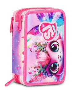 Astuccio scuola 3 zip SJ Cat Led