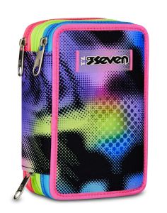 Astuccio scuola Seven 3 zip Write Down Fluo Fuxia
