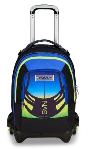 Trolley scuola Seven Jack 3 ruote Detach Nuanced Reflex Blue