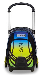 Trolley scuola 3 ruote Seven Flex Nuanced Reflex Blue