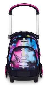 Trolley scuola 3 ruote Seven Flex Write Down Fluo Fuxia
