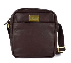 Borsa tracolla uomo in pelle Avirex Mayday MDY06 Brown