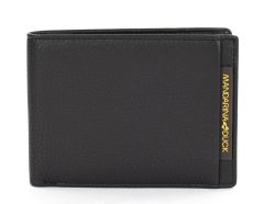 Portafoglio uomo in pelle Mandarina Duck Dual UDP01 Nero