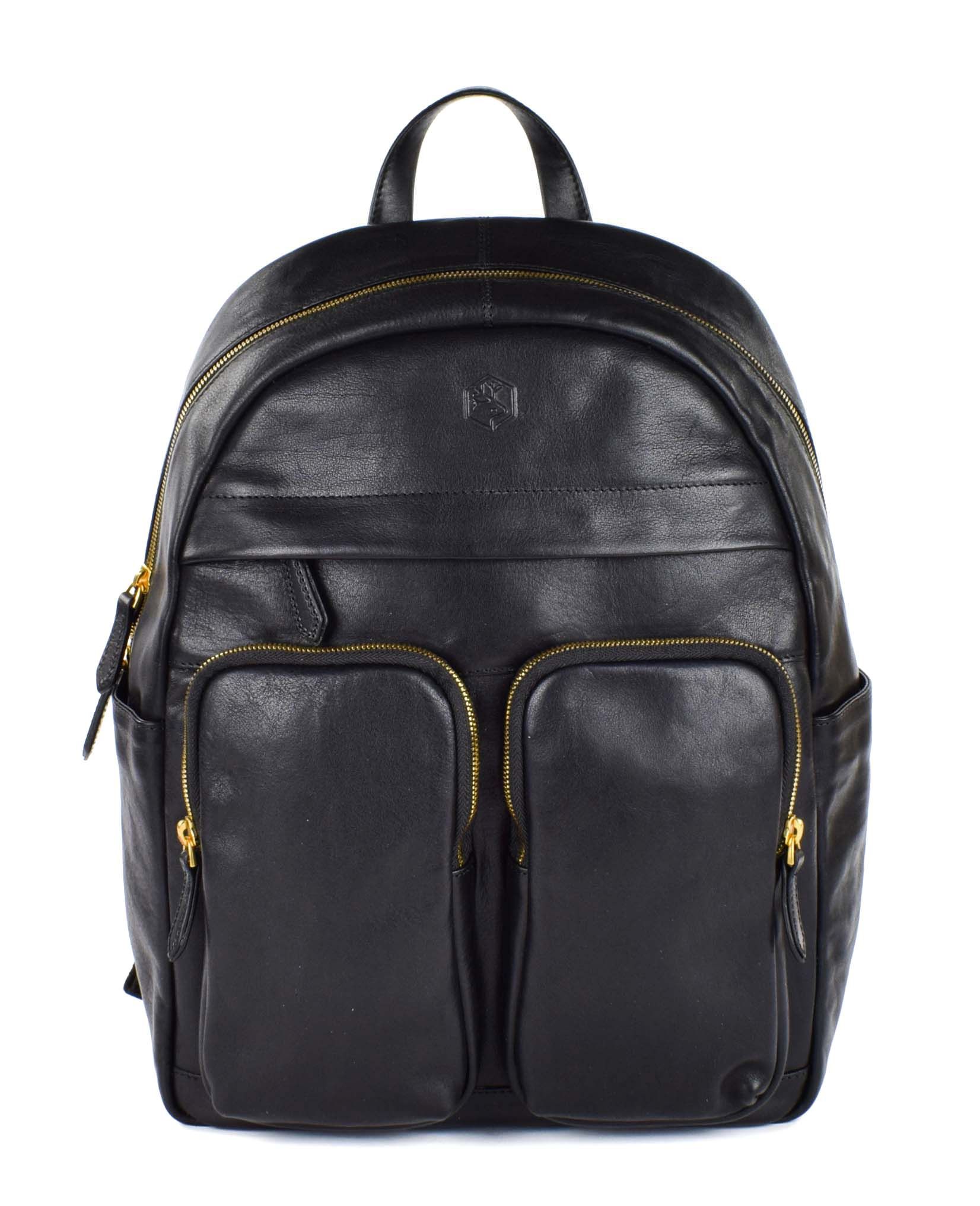 Backpack in leather Valentina In Pell 8281 Black - Shop and 