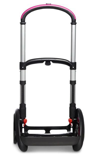 Carrello Pieghevole Per Zaino In Alluminio A 6 Ruote – 3 Altezze Regolabili (43/66/90 Cm), Per Studenti, Viaggi E Scuola, Leggero E Resistente Per Borse E Bagagli