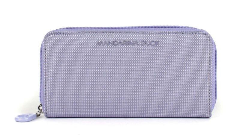 Portefeuille MANDARINA DUCK I-Con Zip – Blanc, 100% Cuir De Veau, Neuf Avec étiquettes